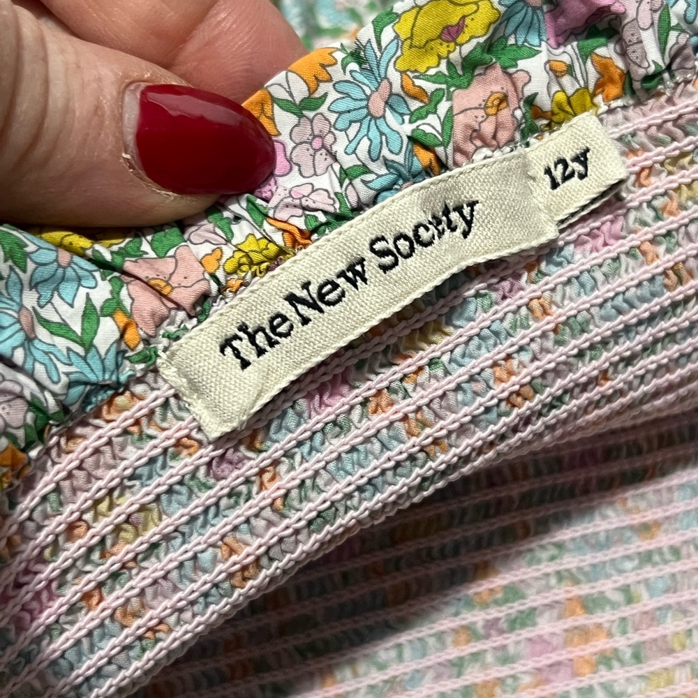 The New Society Andreas Special Skirt Liberty Smocked Size 12 Tiered - Picture 5 of 6